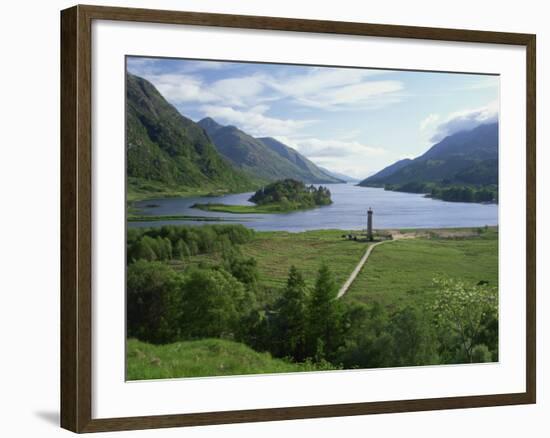 Glenfinnan Monument Beside Loch Shiel, Highlands, Scotland, United Kingdom, Europe-null-Framed Photographic Print