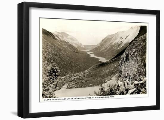 Glenn and Corssley Lakes, Glacier-null-Framed Art Print