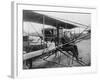 Glenn Martin Delivering Newspapers in His Airplane, 1911-null-Framed Photo