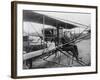 Glenn Martin Delivering Newspapers in His Airplane, 1911-null-Framed Photo