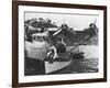 Glenn Martin with China Clipper - Catalina 25th Anniversary Photograph-Lantern Press-Framed Art Print