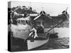 Glenn Martin with China Clipper - Catalina 25th Anniversary Photograph-Lantern Press-Stretched Canvas