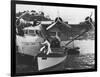 Glenn Martin with China Clipper - Catalina 25th Anniversary Photograph-Lantern Press-Framed Art Print