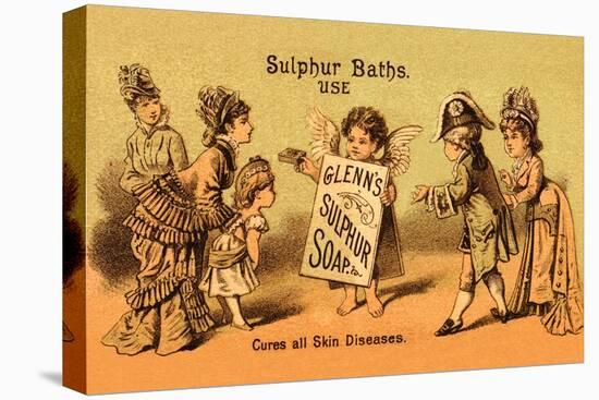 Glenn's Sulphur Soap - Cures All Skin Diseases-null-Stretched Canvas