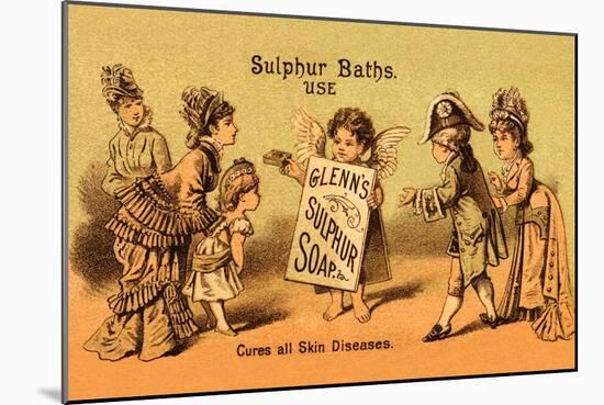 Glenn's Sulphur Soap - Cures All Skin Diseases-null-Mounted Art Print