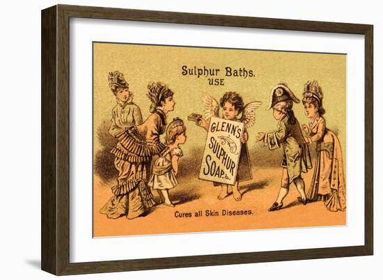 Glenn's Sulphur Soap - Cures All Skin Diseases-null-Framed Art Print