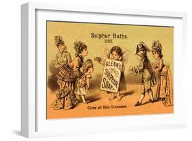 Glenn's Sulphur Soap - Cures All Skin Diseases-null-Framed Art Print