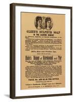 Glenn's Sulphur Soap Is the Leading Remedy-null-Framed Art Print