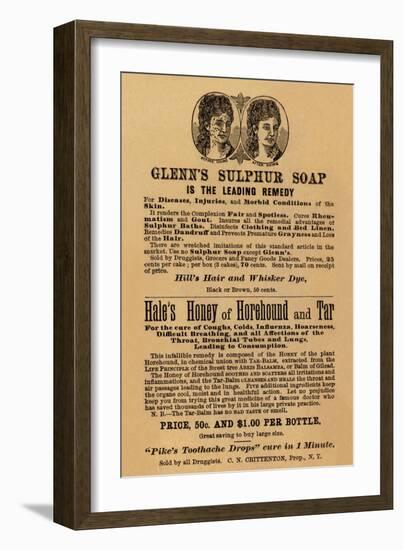 Glenn's Sulphur Soap Is the Leading Remedy-null-Framed Art Print