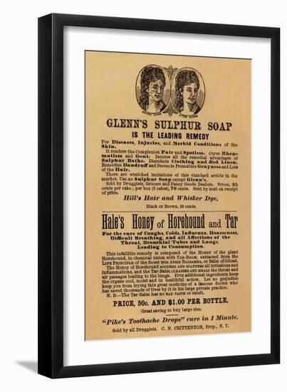 Glenn's Sulphur Soap Is the Leading Remedy-null-Framed Art Print