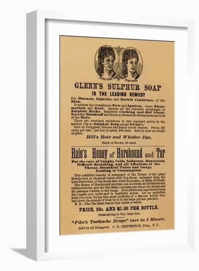 Glenn's Sulphur Soap Is the Leading Remedy-null-Framed Art Print