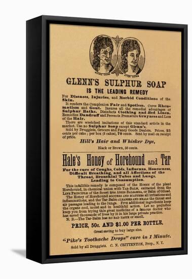 Glenn's Sulphur Soap Is the Leading Remedy-null-Framed Stretched Canvas