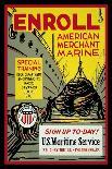 Enroll: American Merchant Marine, c.1941-Glenn Stuart Pearce-Framed Art Print