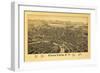 Glens Falls, New York - Panoramic Map-Lantern Press-Framed Art Print