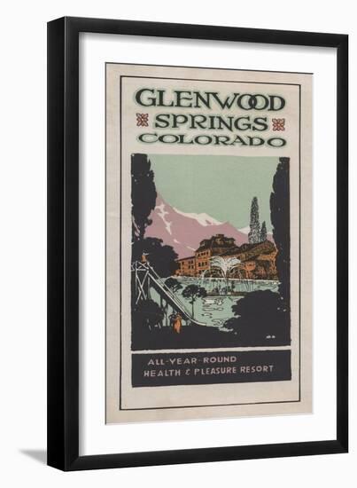 Glenwood Springs, Colorado - Health Resort Poster No. 2-Lantern Press-Framed Art Print