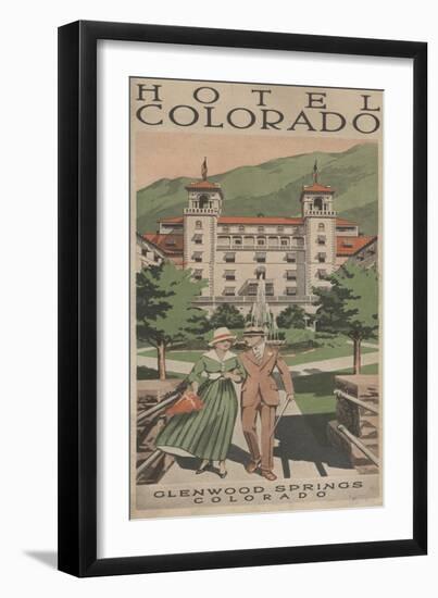 Glenwood Springs, Colorado - Hotel Colorado Travel Poster-Lantern Press-Framed Art Print