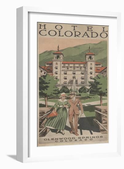 Glenwood Springs, Colorado - Hotel Colorado Travel Poster-Lantern Press-Framed Art Print