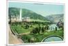 Glenwood Springs, Colorado, Panoramic View of the Hotel Colorado and Hot Springs-Lantern Press-Mounted Art Print