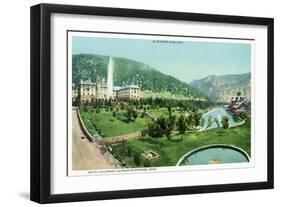 Glenwood Springs, Colorado, Panoramic View of the Hotel Colorado and Hot Springs-Lantern Press-Framed Art Print