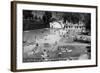 Glenwood Springs, Colorado - Swimming Pool and Beach-Lantern Press-Framed Art Print