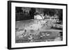 Glenwood Springs, Colorado - Swimming Pool and Beach-Lantern Press-Framed Art Print