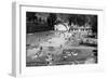 Glenwood Springs, Colorado - Swimming Pool and Beach-Lantern Press-Framed Art Print