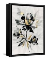 Glided Floral I-null-Framed Stretched Canvas