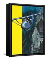 Glider Escape from Colditz Castle-Wilf Hardy-Framed Stretched Canvas