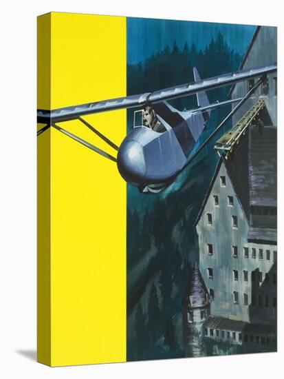 Glider Escape from Colditz Castle-Wilf Hardy-Stretched Canvas