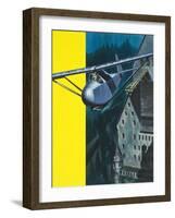 Glider Escape from Colditz Castle-Wilf Hardy-Framed Giclee Print