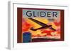 Glider Orange Crate Label-null-Framed Art Print