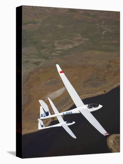 Gliders Racing near Omarama, South Island, New Zealand-David Wall-Stretched Canvas