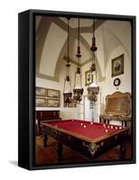 Glimpse of Billiard Room, Villa Fracanzan-Piovene, Orgiano, Veneto. Italy-null-Framed Stretched Canvas