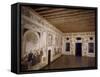 Glimpse of Central Hall with Frescoes-Giovanni Antonio Fasolo-Framed Stretched Canvas