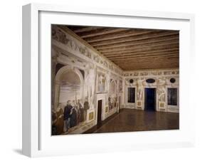 Glimpse of Central Hall with Frescoes-Giovanni Antonio Fasolo-Framed Giclee Print