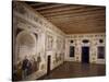 Glimpse of Central Hall with Frescoes-Giovanni Antonio Fasolo-Stretched Canvas