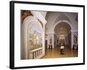 Glimpse of Cruciform Hall with Frescoes-null-Framed Giclee Print
