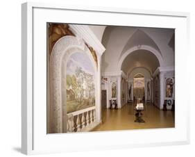 Glimpse of Cruciform Hall with Frescoes-null-Framed Giclee Print