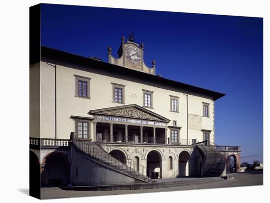 Glimpse of Facade of Medici Villa-null-Stretched Canvas