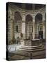 Glimpse of Interior with Baptismal Font-Guido Bigarelli-Stretched Canvas