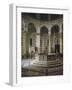 Glimpse of Interior with Baptismal Font-Guido Bigarelli-Framed Giclee Print