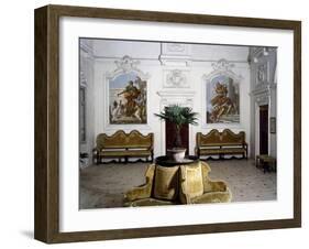 Glimpse of Living Room with Frescoes-Giovanni Battista Tiepolo-Framed Giclee Print