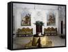 Glimpse of Living Room with Frescoes-Giovanni Battista Tiepolo-Framed Stretched Canvas