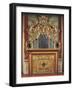 Glimpse of Nuptial Chamber with Fireplace with Carved and Gilded Fire-Guard and Mirror-Antonio Vernieri-Framed Giclee Print