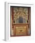 Glimpse of Nuptial Chamber with Fireplace with Carved and Gilded Fire-Guard and Mirror-Antonio Vernieri-Framed Giclee Print