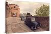 Glimpse of Spello with Vintage Cars in the Foreground, Spello, Perugia District, Umbria, Italy-ClickAlps-Stretched Canvas