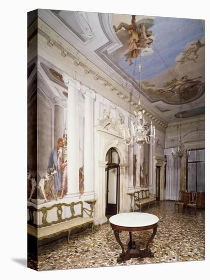 Glimpse of the Atrium, with Frescoes-Giovanni Battista Tiepolo-Stretched Canvas