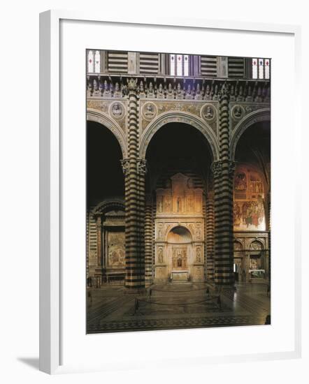 Glimpse of the Left Aisle with Piccolomini Altar, 1481-1485-Andrea Bregno-Framed Giclee Print