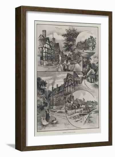 Glimpses of English Villages-null-Framed Giclee Print