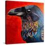 Glistening Raven-Melissa Symons-Stretched Canvas